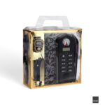 Asetat Kutu İçerisinde Taş Süslü Zikirmatik + Cam İnci Tesbih + Lüks Tafta Seccade + Sesli Seccade Cihazı Seti