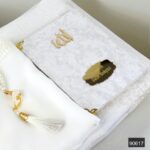 Hediyelik ve Çeyizlik 4’lü Gelin Bohçası Seti – Namaz Başörtüsü, Tafta Seccade, Yasin, Tesbih - Görsel 7